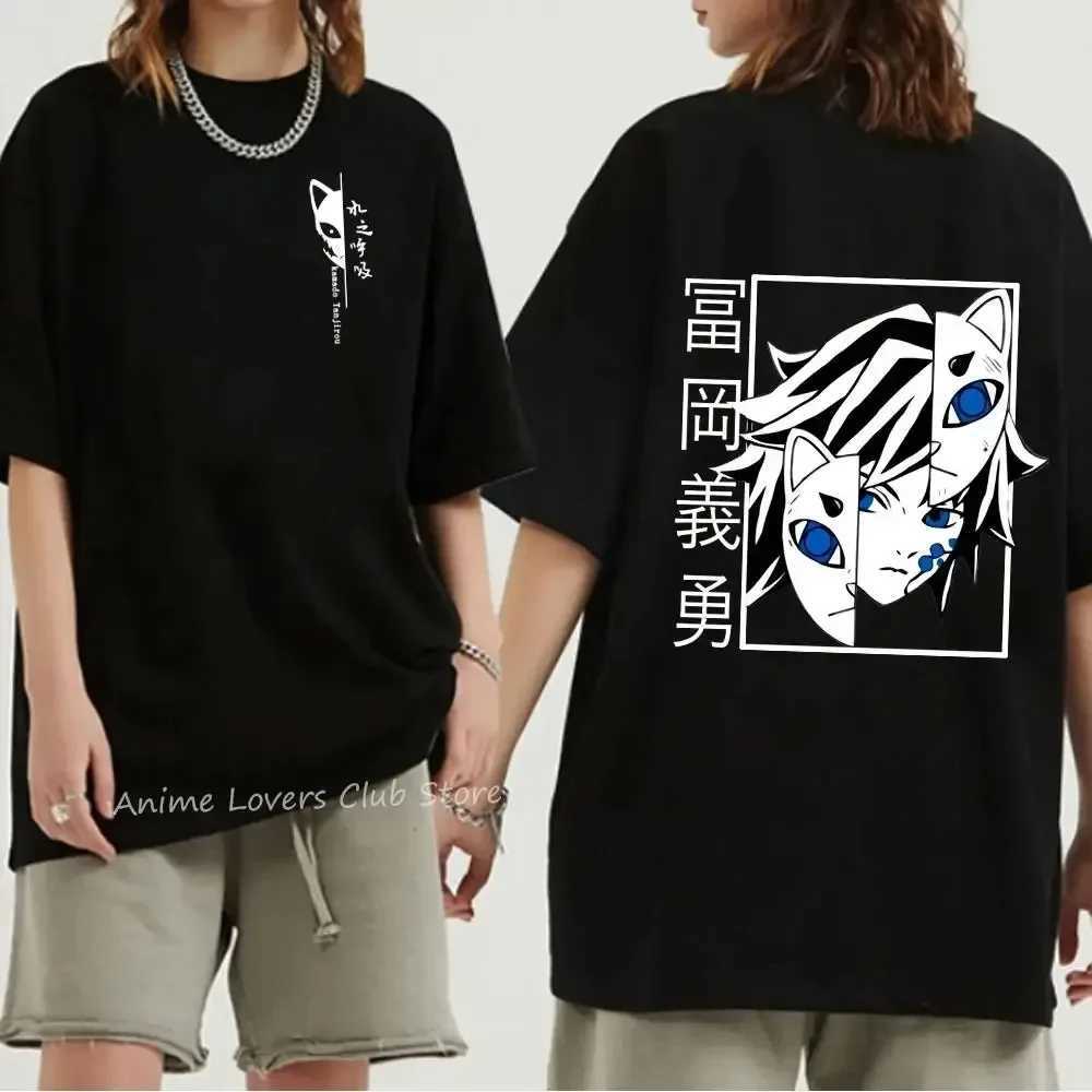 Camisetas de camisetas japonesas Anime Demon Killer Impresso T-shirt Fashion Fashion Crew pescoço de manga curta de tamanho plus size feminino t-shirtl2404