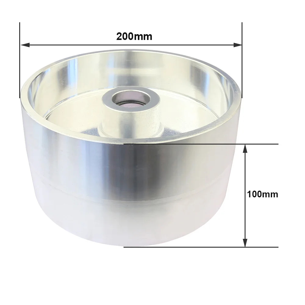 200x100mm Tamamen Alüminyum Kontak Tekerlek Boşta Tahrik Tekerlek Kemeri Öğütücü Parçaları