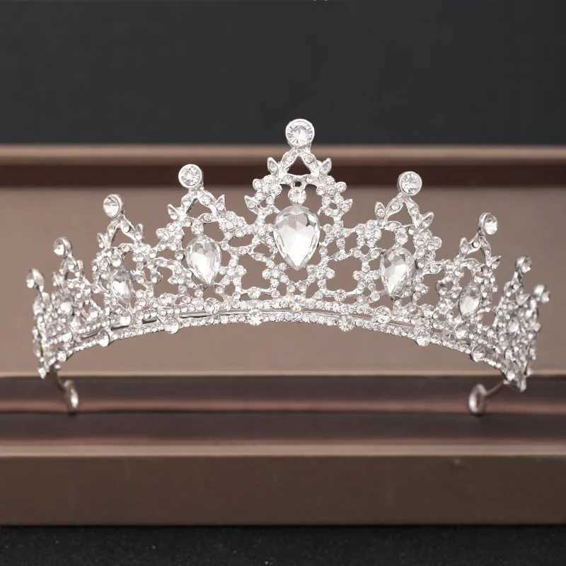 Tiaras Элегантные роскошные девочки Хрустальные свадебные свадебные тиара Корона вечеринка по случаю дня рождения новая мода -невеста королева повязки по поводу волос ювелирные аксессуары