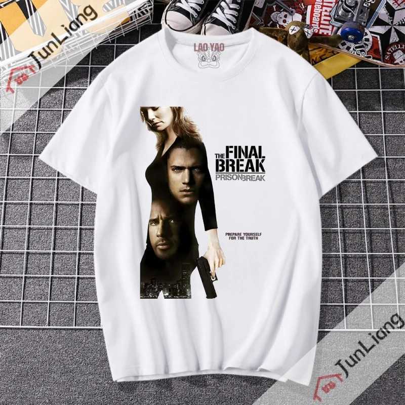 T-shirts voor heren Michael Scofield Shirt Prison Rest Street Kleding TV-serie Y2K Aesthetische kleding Oversized T-shirt Harajuku Top Korte mouwen Hirtl2403