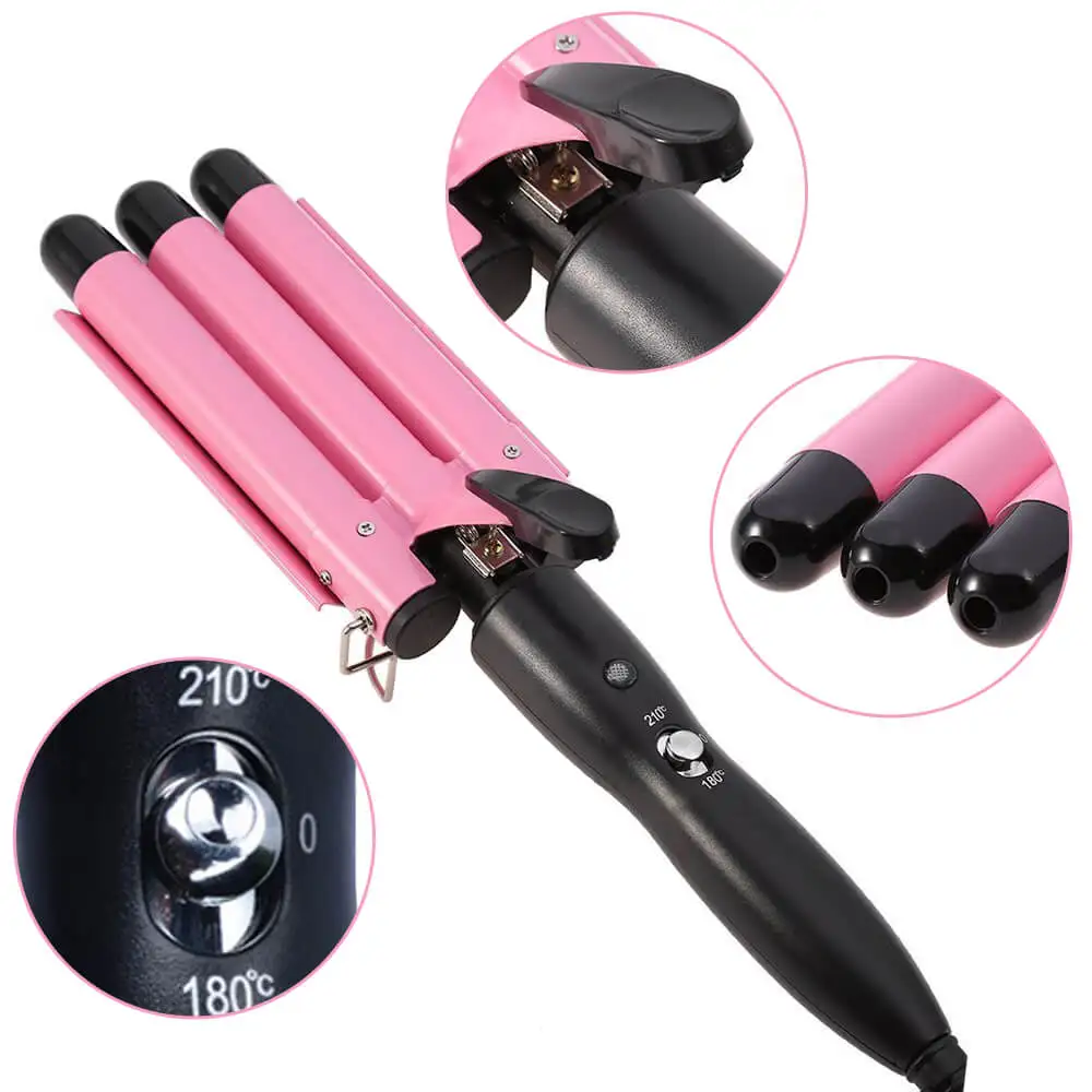 Irons Hair Curling Iron Automatyczna szyna Perm Ceramiczna 3 baryłki Profesjonalne narzędzia do stylizacji bułki jaj