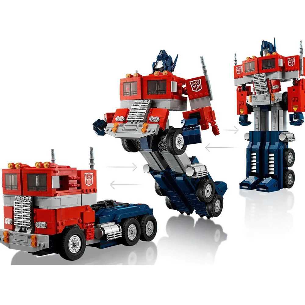 Transformation Toys Robots Transformation Robot Car Toys 10302 Truck Autobot Films de déformation Bâtiment des modèles de bricolage Blocs pour enfants T240428