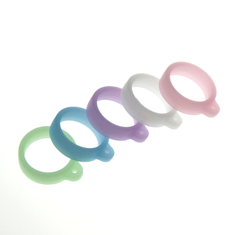 20mm Silicone Lanyard Band Luminous Glow in the Dark Silicon Necklace O Ring Clips String Neck Rope Chain Strap Mix color