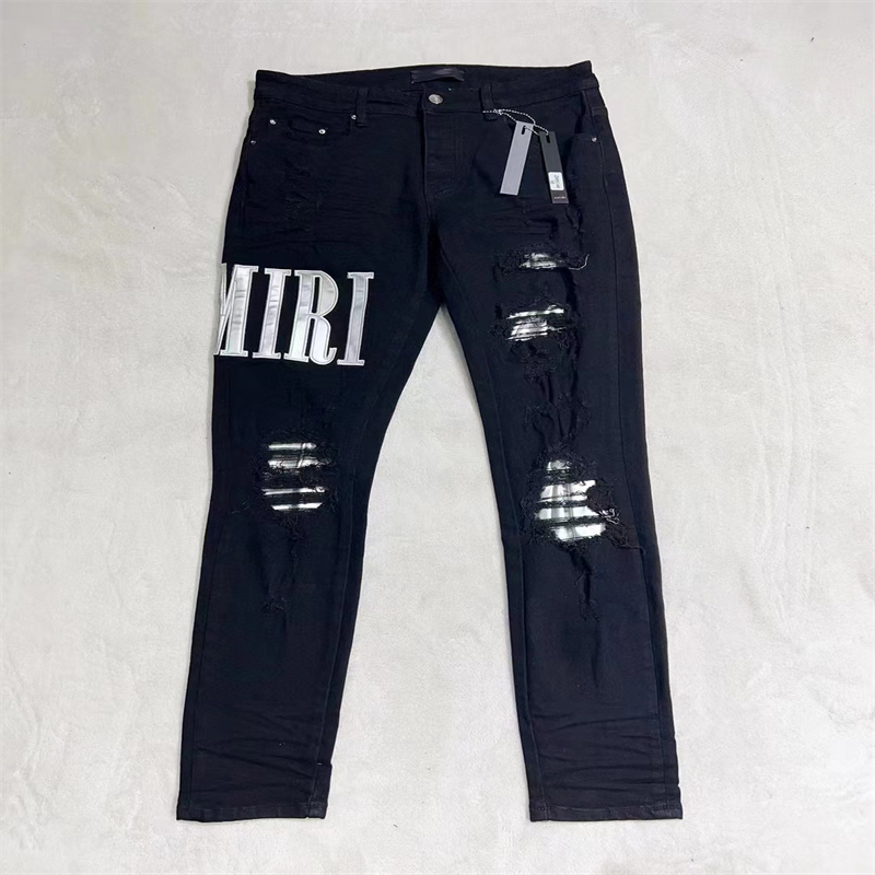 Designer joggerjeans pantalon denim jeans jeans designer jean hommes pantalon noir haut de gamme de conception droite de la qualité rétro streetwear décontracté pantalon 28-40