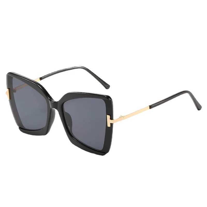 Sonnenbrille New Butterfly -Form Womens Mode Large Rahmen Square Suns Gläses Frauen Outdoor Sport Brillen UV400 OCULOS H240429