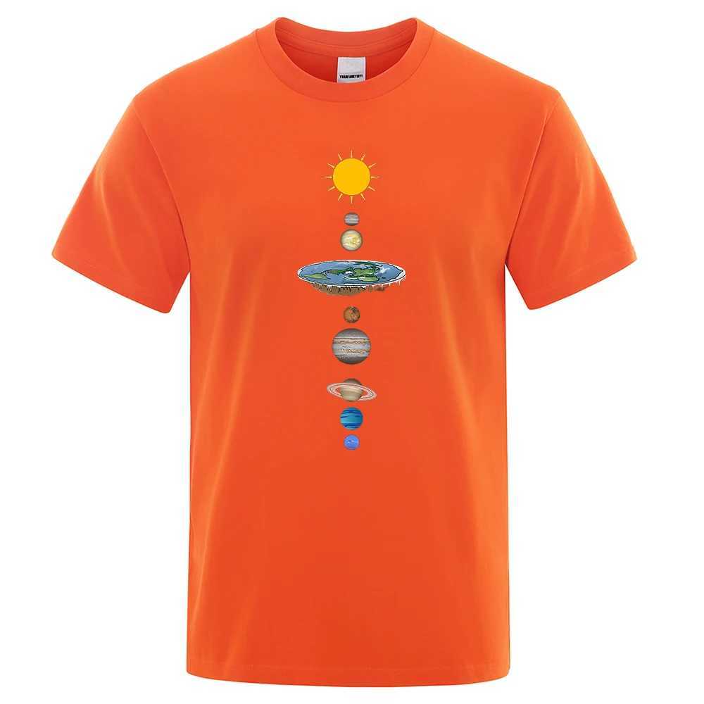 T-shirts masculins Cosmic Solar System Planètes imprimer les hommes courts Strt Casual T Vêtements en vrac surdimension