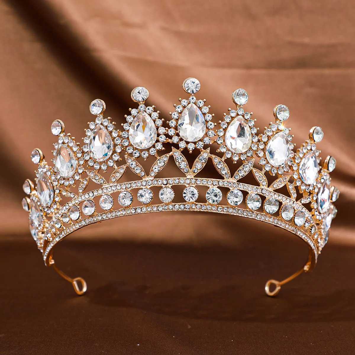 Tiaras Baroque Queen ab Crystal Tiara Crown for Womer