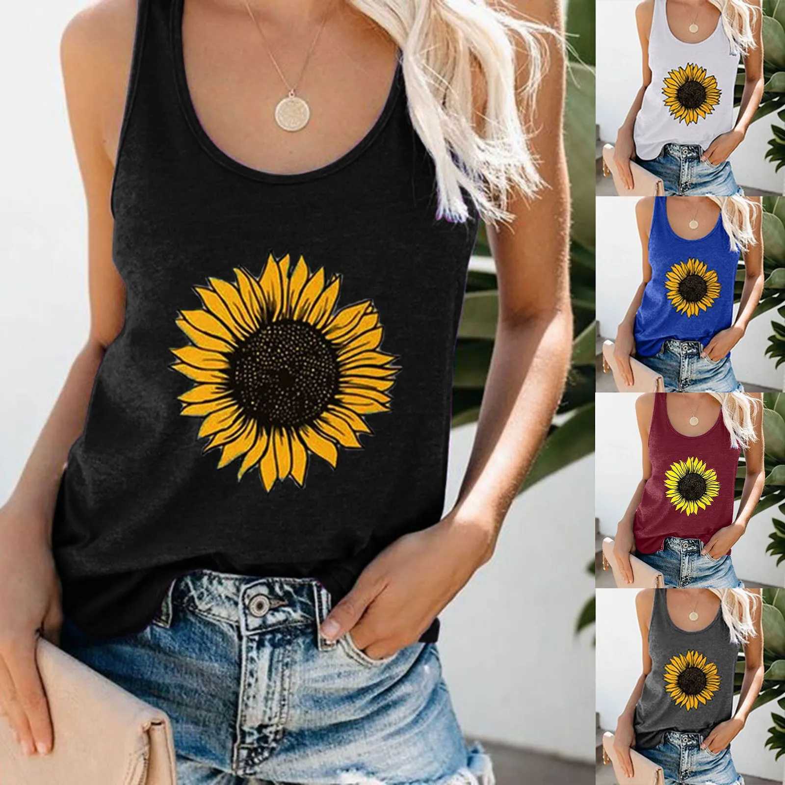 Tank da donna Camis Womens plus size Summer Summer Stampa t-shirt a maniche rotonde topl240429