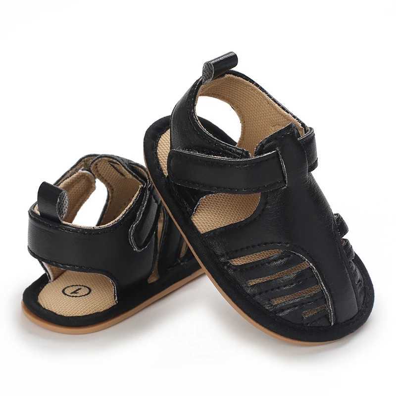 Сандалии Haishi новорожденные детские обувь для мальчиков и девочек Summer Pu мягкая резиновая подошва антисслойка для детской обувь для ходьбы с первым шагом детские сандалии 0-18ml240429