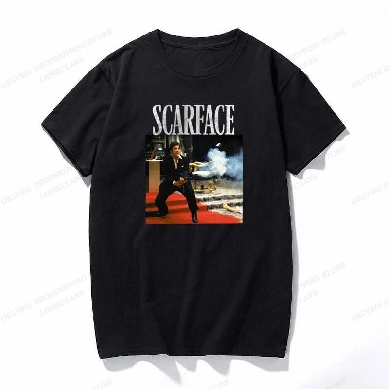 T-shirts voor heren Tony Montana Scarface Mens en dames katoen t-shirts Casual Summer Street Korte mouwen mode Harajuku y2k t-shirtsl2403