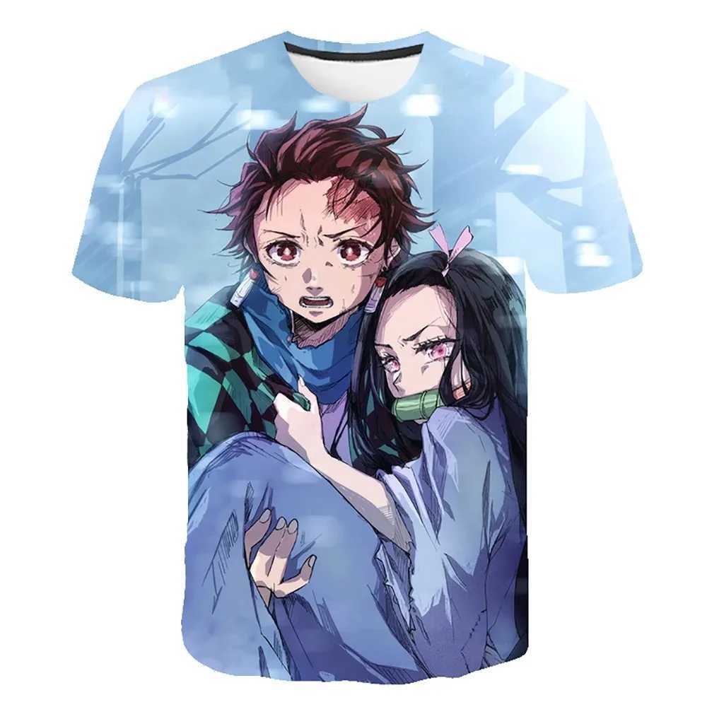 T-Shirts Devil Killer 3D bedruckte Jungen und Mädchen T-Shirt Kurzärmeler Sommer Neues T-Shirt-Kleidung Anime O-Neck Top T-Shirt Childrens Clothingl2404
