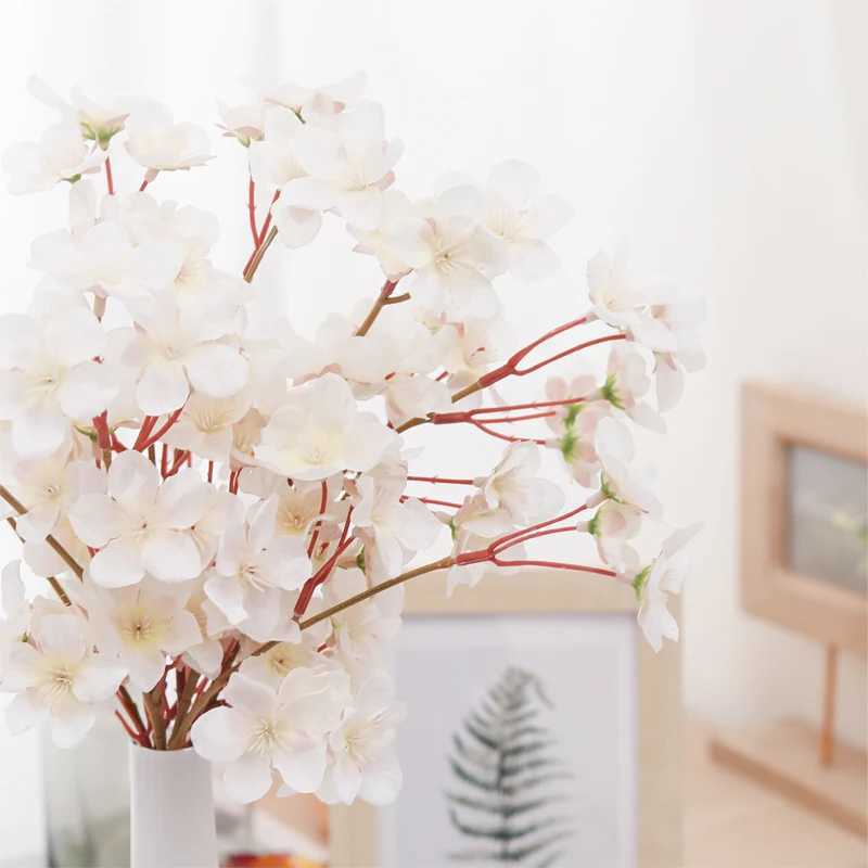 Fleurs séchées longues branche rose sakura fleur artificielle de fleur de mariée maison de Noël décoration de Noël décoration bricolage