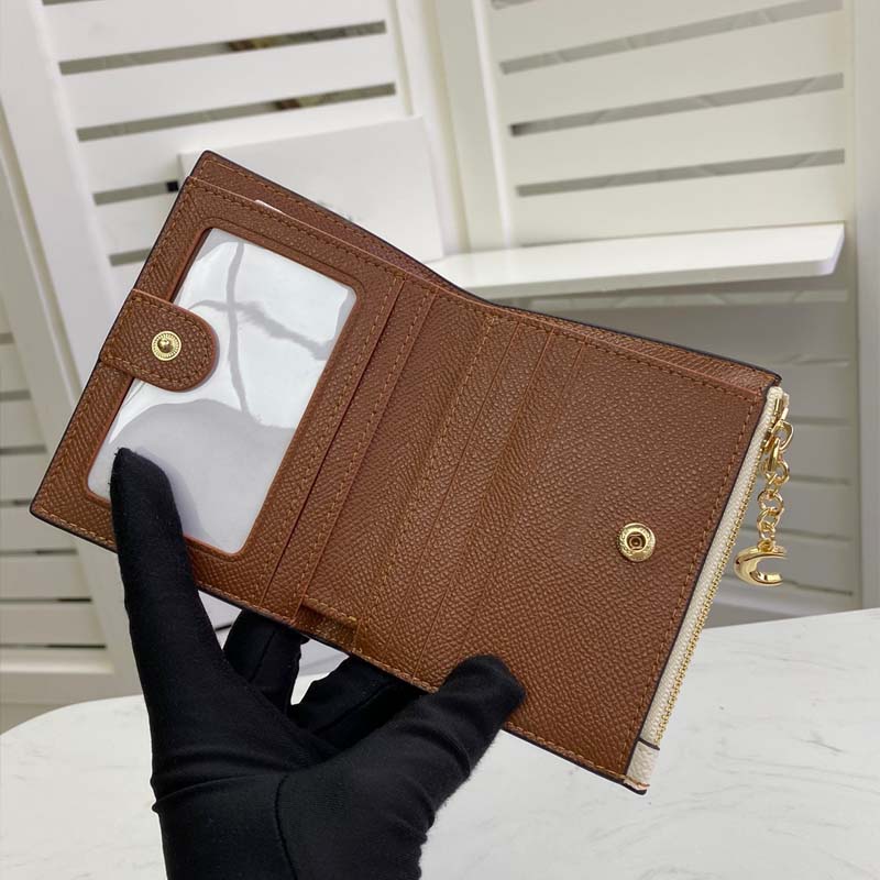 Designer plånboken för män och kvinnoknapp kort plånbok minimalistisk vit kortväska noll plånbok
