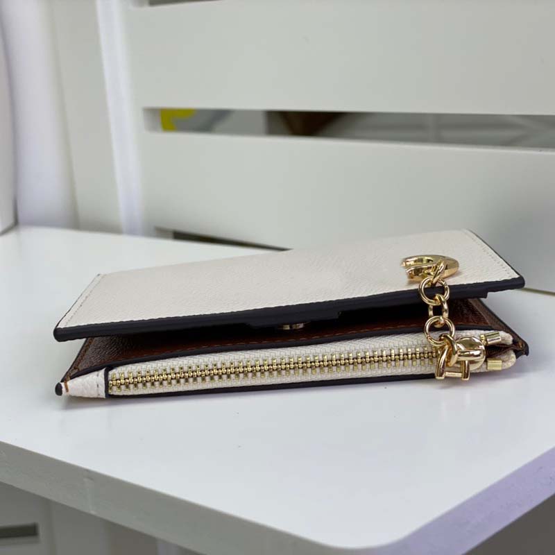Designer portemonnee heren en damesknop korte portemonnee minimalistische witte kaart tas nul portemonnee