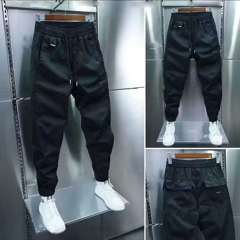 Pantalones para hombres jogger jogger carga para hombre ropa hip hop deportes informales pantalones de Haute verano harajuku dibujado q240429