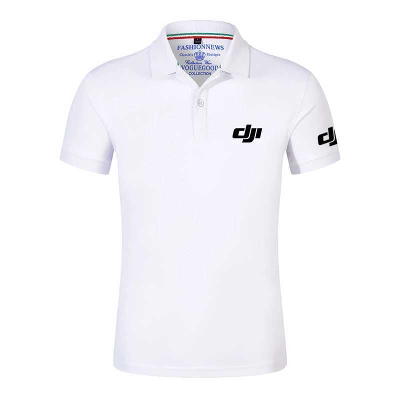 Мужские Polos 2022 Новый DJI Professional Pilot Drone Mens New Summer Hot Hetbale Rowo Рубашки Ploo Печать с коротким рукавом удобные топы T240425