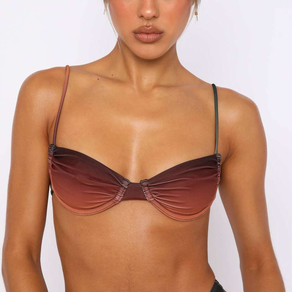 badkleding voor vrouwen nieuwe sexy stalen top split tweedelig bikini zwempak dames