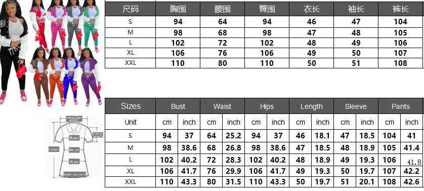 Women's Two Piece Pants Fashion Trend Baseball Jurk Uniform 2-piece Track and Field Suit Baseball Uniform Sportswear Womens SportswearL240429