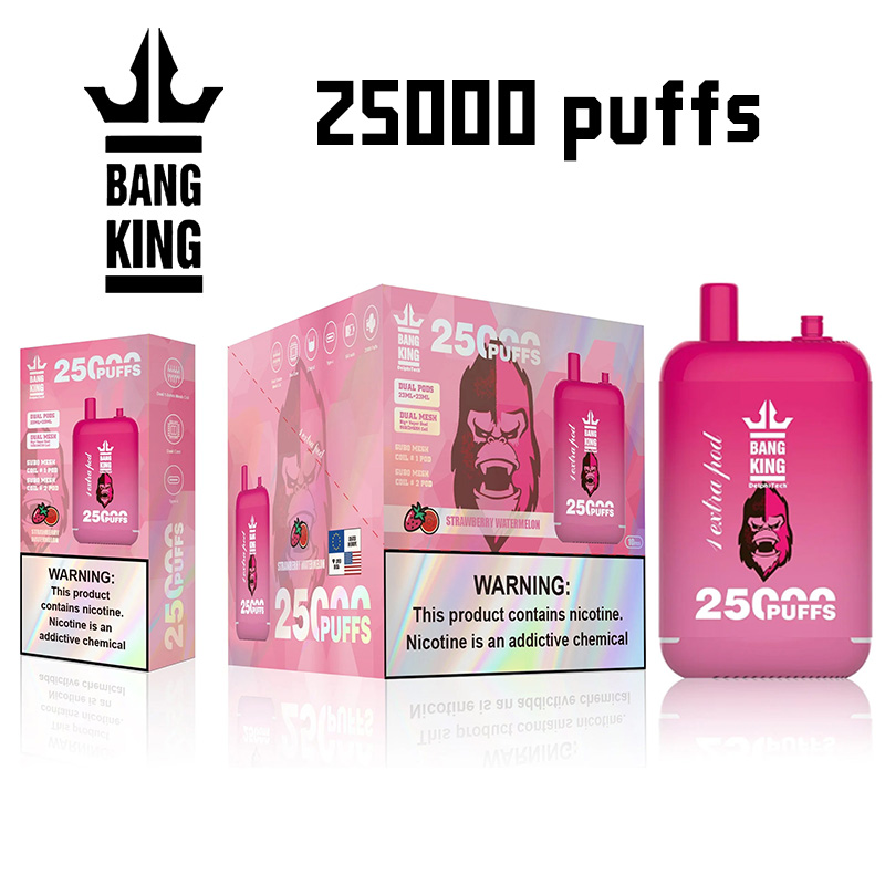 Oryginalny Bang King 25k Dostosowane vapes elektroniczny papieros Bang Vape Dual Cewka 23 ml+23 ml Bang King 25000 Puffs