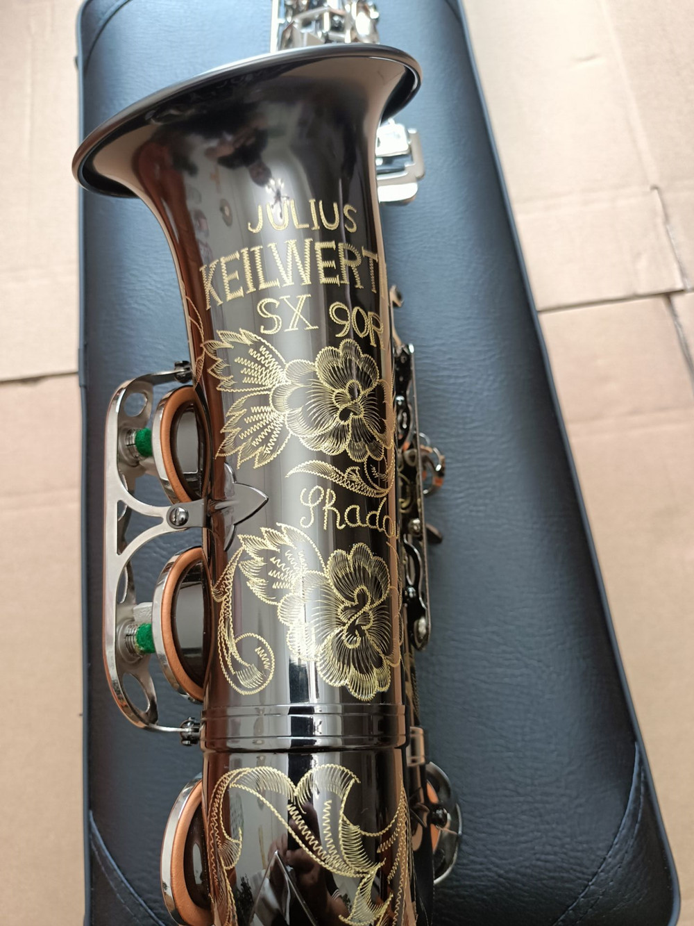 Top Alto Sax Alemania JK SX90R Keilwerth Saxofón Níquel Níquel Plata Musical Musical de alta calidad con accesorios