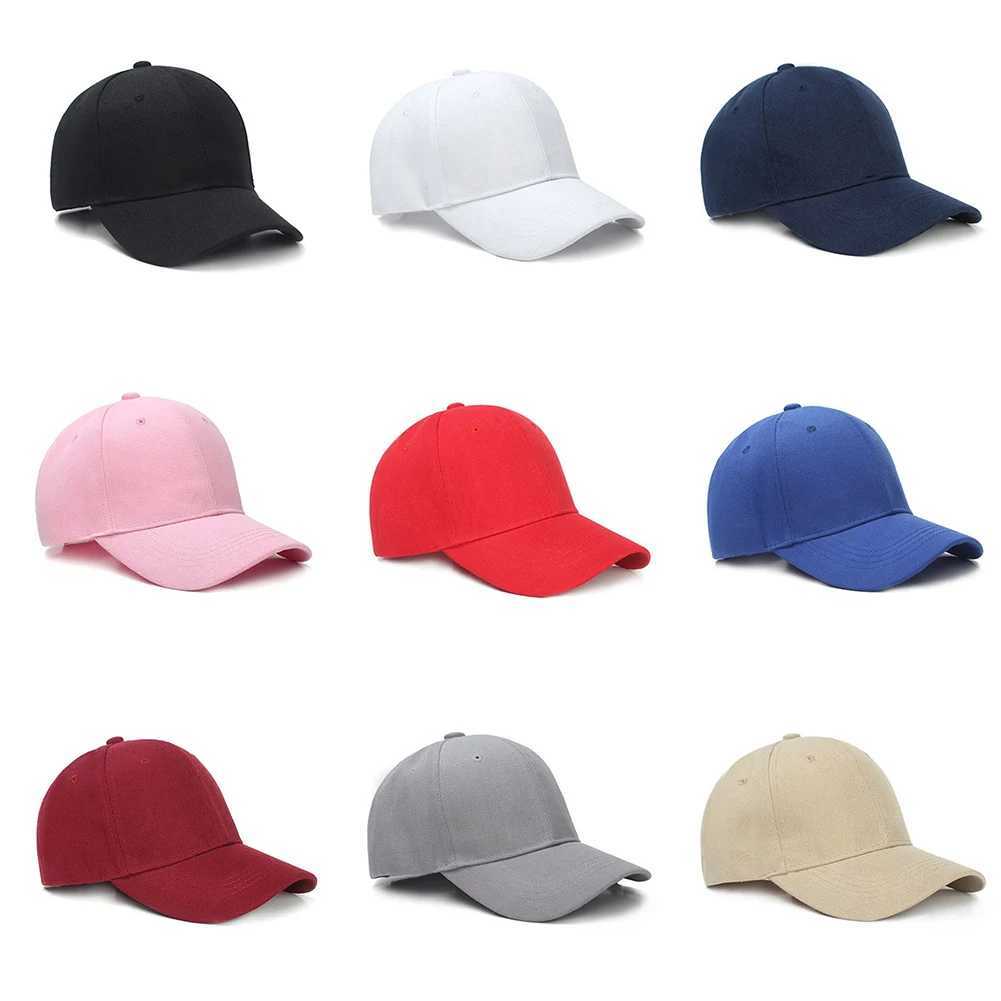 Ball Caps Mens hat flat curved womens sun baseball mens solid color fashionable adjustable button new Q240429