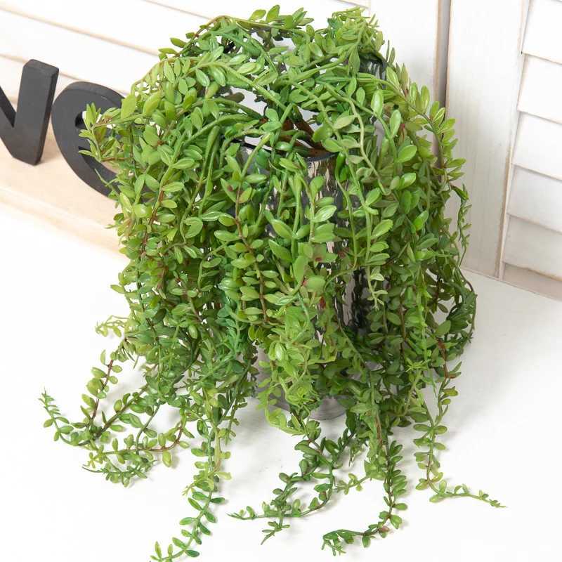 Fiori secchi 45 cm succulenti artificiali pianta parete appesa pianta in plastica di vite rattan rami verdi decorazioni la casa ghirlanda ghirlanda