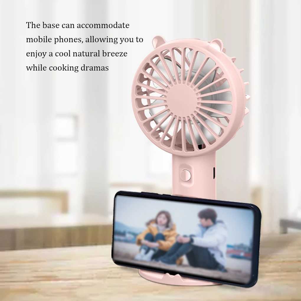 Ventilateurs électriques ventilateur portable portable USB RECHARGable Bureau petit ventilateur de refroidissement avec maquillage de base pour cils muets refroidisseuse