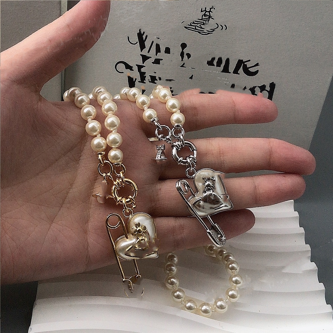 Exquisite high-tech version of light luxury high-end personalized love pearl brooch Saturn Bracelet & Necklace