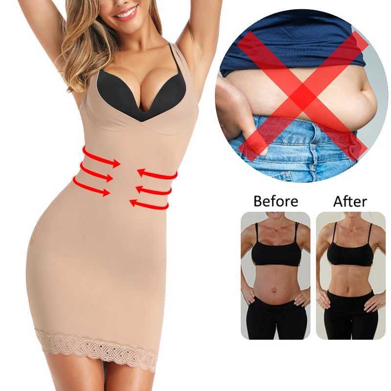 Shapers feminino Shapewear completo para mulheres sob os vestidos Limpa da cintura de controle de barriga lison