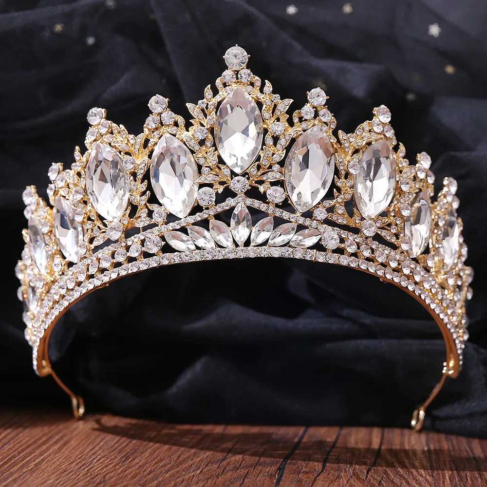 Tiaras baroccia splendida corona di nozze di lusso donne Nuove i Crystal Bridal Tiaras Accesso capelli Accessori capelli Accessori capelli