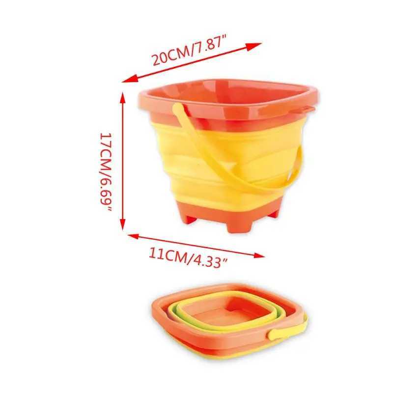 Sand Play Water Fun divertente Beach Cucciolo Sand Sand Piegable Calpecibile Multipurce Plastic Pail D240429