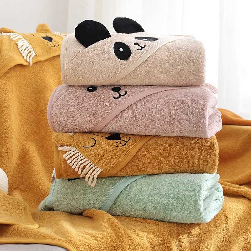 Serviettes robes Coton Baby Bath Towel Cartoon Cabinage Cagoule pour enfants Boys et filles serviette de bain serviette absorbante Baby Bath Towell2404