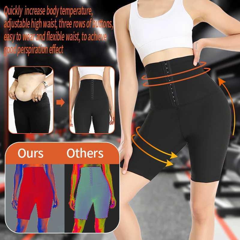 Women's Shapers Doman Sauna Sauna Pants Body Shaper TALIST TALIT TRAST SLIMING Thermo Shapewear Shorts Połączanie Kontrola fitness Leggingi Suits Y240429