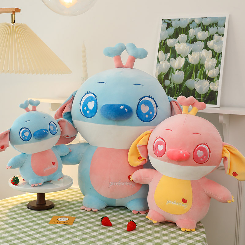 New Q-version anime cartoon alien plush toy cartoon doll large cloth doll cute doll female birthday gift batch