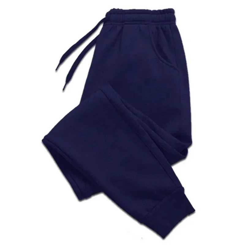 Męskie spodnie nowe męskie spodnie sportowe jesień i zimowe wełniane ciepłe jogging sportowe odzież harajuku uliczna odzież zwyczajowa spodni Q240429