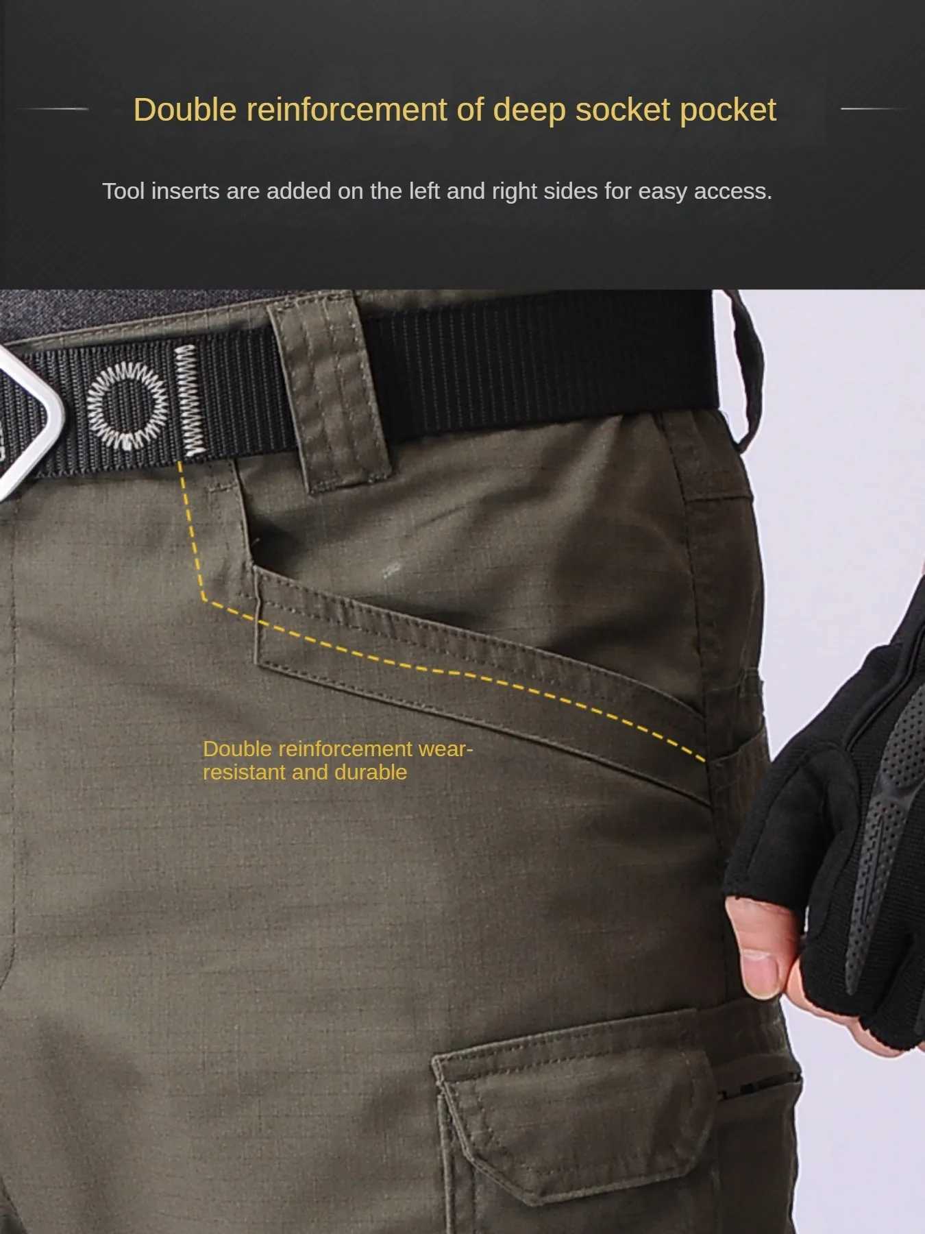 Men's Pants Mens tactical Trousers ultra-thin pants outdoor overalls straight training multiple pockets hiking fishing casual pants IX7 J240429