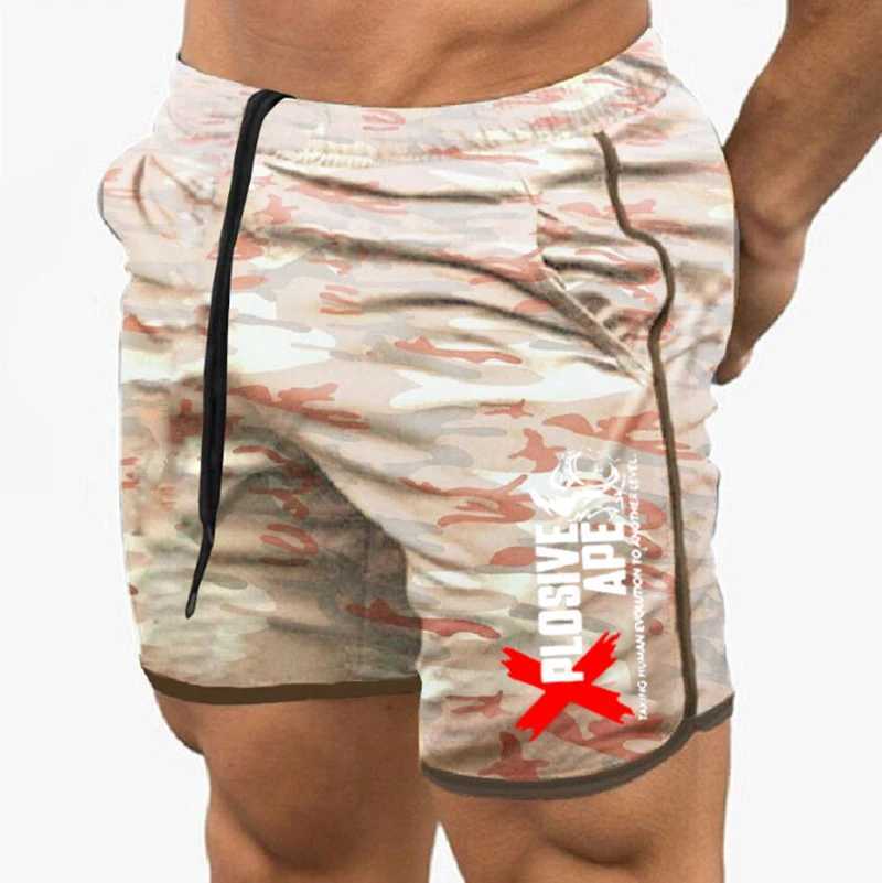 Shorts masculins Été Nouvelle tendance décontractée cordon de crampons pour hommes shorts sportifs minces mince séchage rapide et décontracté ruisseonnette à cinq quarts pantalons J240429