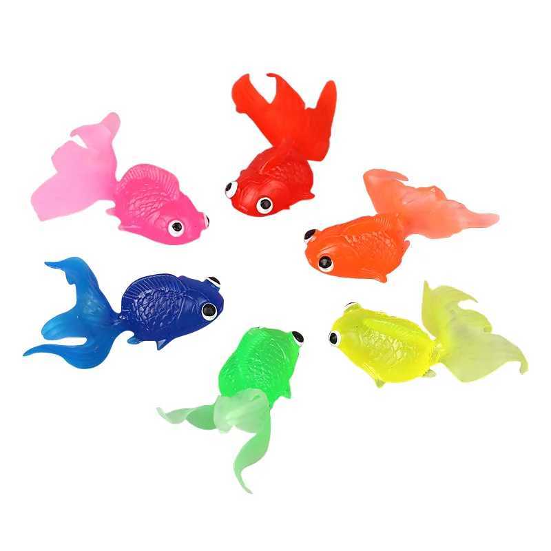 Sand Play Water Fun Mini Fish Baby Bath Toys Soft Rubber Simulation Goldfish Decor Water Play Toy Fun Kids Boys Girl Swimming Pool Beach Toys d240429