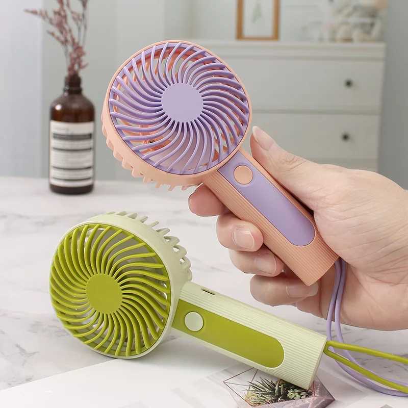 Elektrische fans Mini Portable Fans 3 Gear Handheld USB Oplaadbare ventilator Mini Desktop Air Cooler Outdoor Fan Cooling Travel Hand Fans D240429