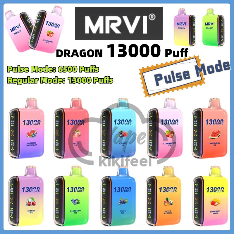 使い捨て蒸気オリジナルMRVIドラゴン13000 6500パフ9Kパフ15Kパフ12000 Eタバコ蒸気使い捨てパフジャークバーパルスモードメッシュコイルパフバーポッド