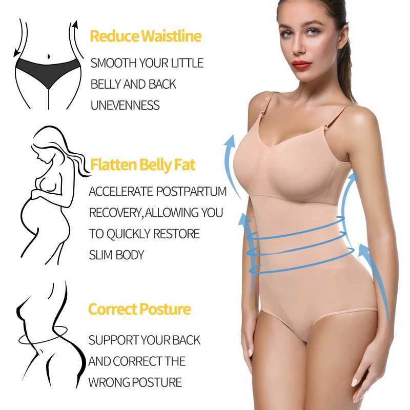 Shapers feminino Shapewear Shapewear Full Shaper Shaper Women Women Women Abdomen Shapers Control Controle de Slimming Bainha Briefer Corset Y240429