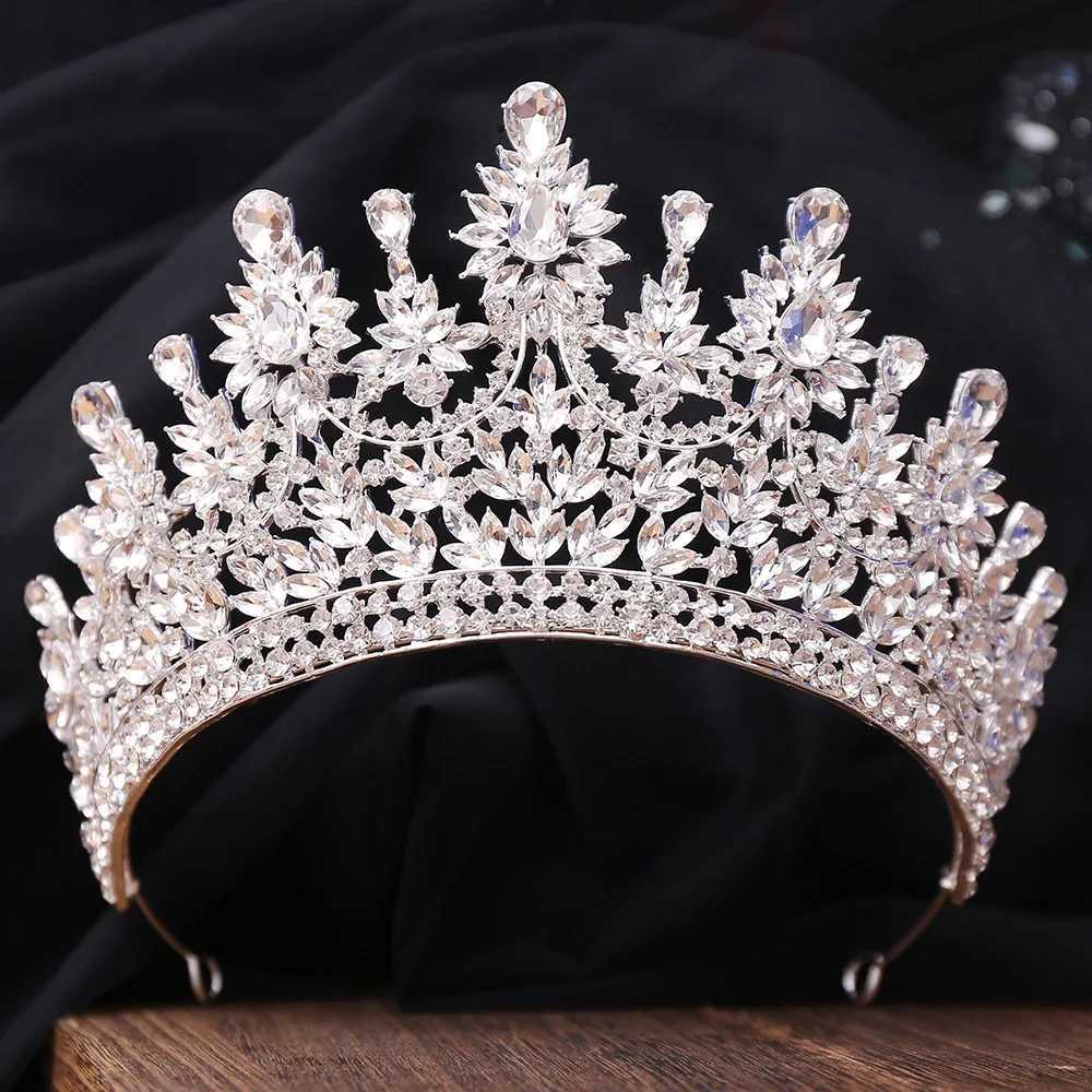 Tiaras Elegant Baroque Luxury Bridal Opal AB Crystal Tiara For Women Girls Gift Wedding Party Queen Crown Hair Dress ACCESSOIRES