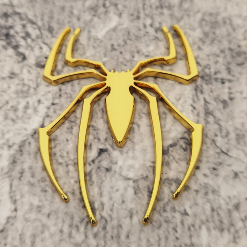 Dekoracja imprezy, rabaty imprezowe, transgraniczne dostawy metalowych naklejek pająka, trójwymiarowe odznaki, naklejki samochodowe, spersonalizowane logo samochodowe Spider