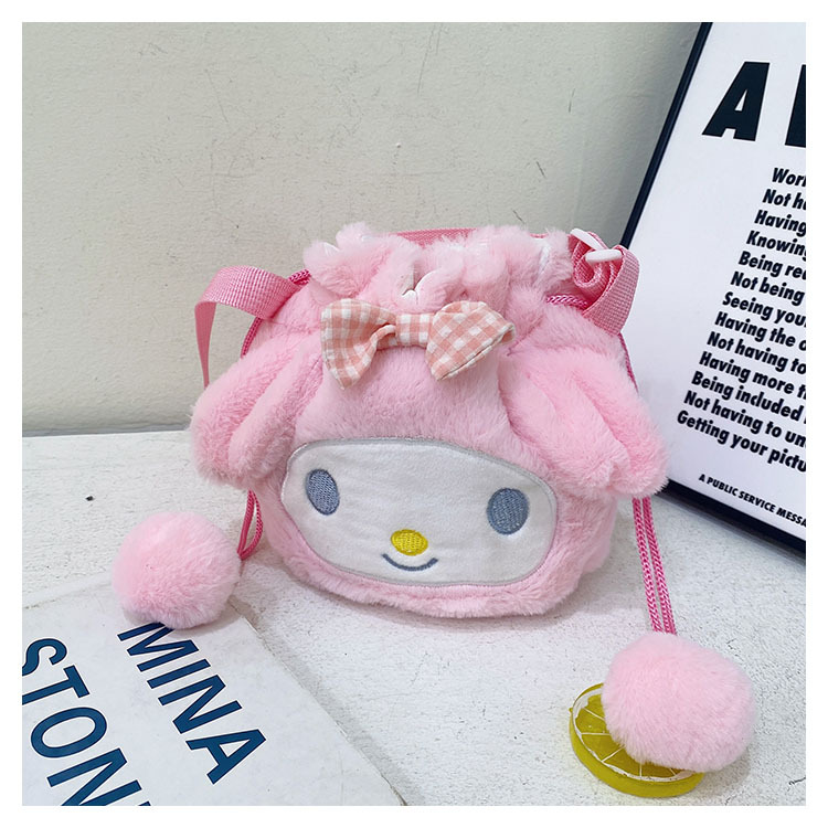 Nouveau kulomi arc à eau bouche seau en diagonale drawddle drawstring doll sac grail machine Doll carton sac de poupée de poupée