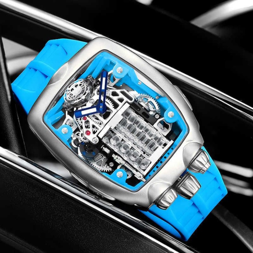 Wristwatches Pindu Design Męska marka luksusowa wojskowa Automatyczna wodoodporna mechaniczna mechaniczna Montre Homme245e