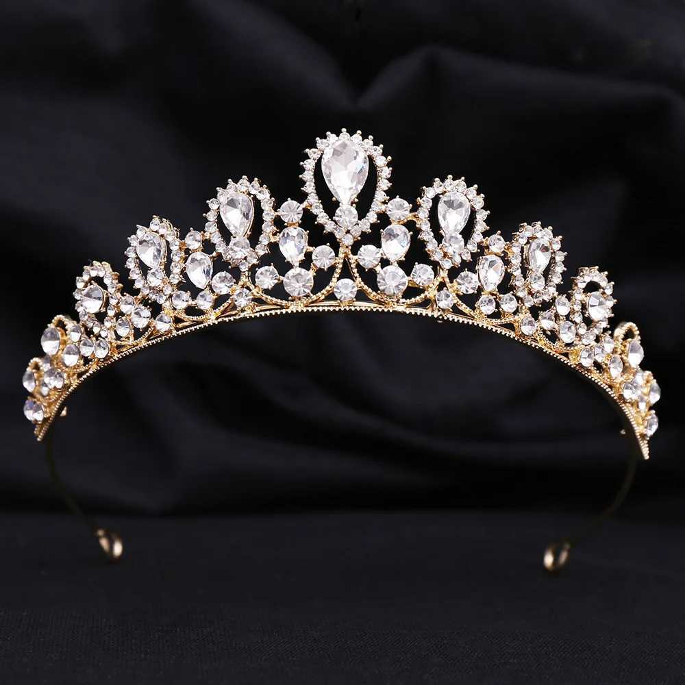 Tiaras coréense élégante robe nuptiale cristal petite couronne pour femmes filles reine diadèmes couronne d'anniversaire de fête de fête de fête accessoires