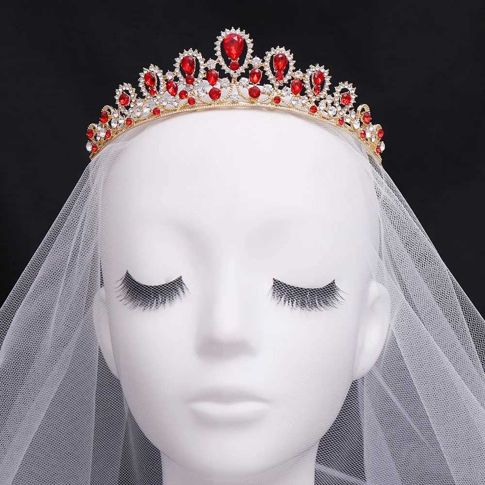Tiaras coréense élégante robe nuptiale cristal petite couronne pour femmes filles reine diadèmes couronne d'anniversaire de fête de fête de fête accessoires