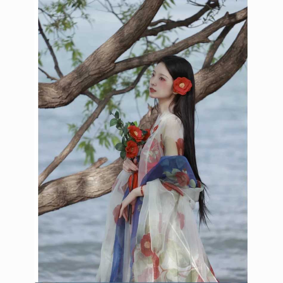 Ethnische Kleidung rot Hanfu Tang einteilige Brust Chebule Rock Female Han Element