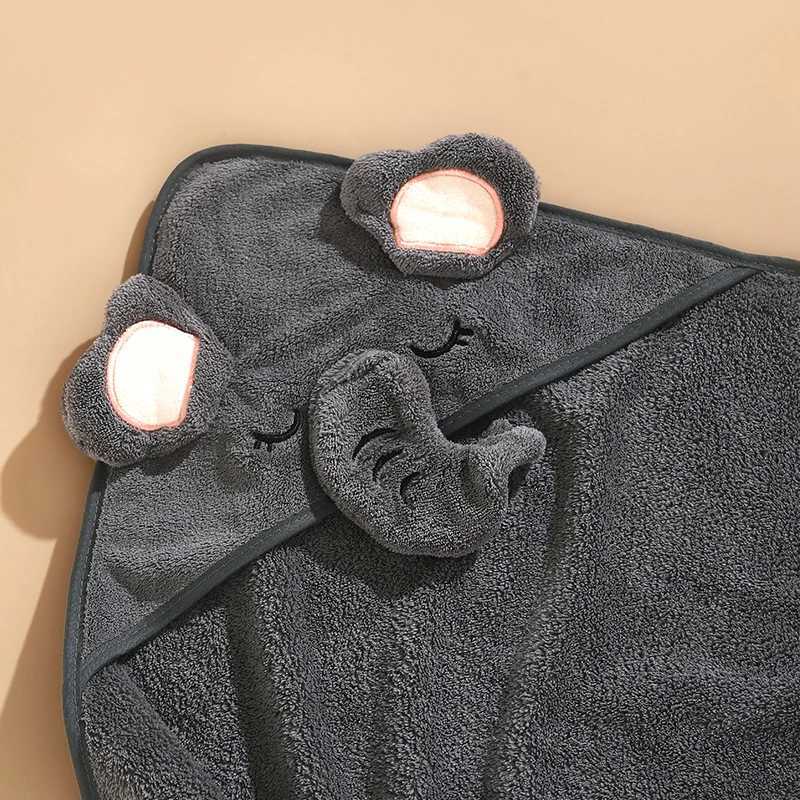 Serviettes robes 1 paquet de serviette de bain pour bébé dessin animé couleur de couleur de la salle de bain bébé fournitures de salle de bain en fibre de polyester avec une forte absorption d'eau2404