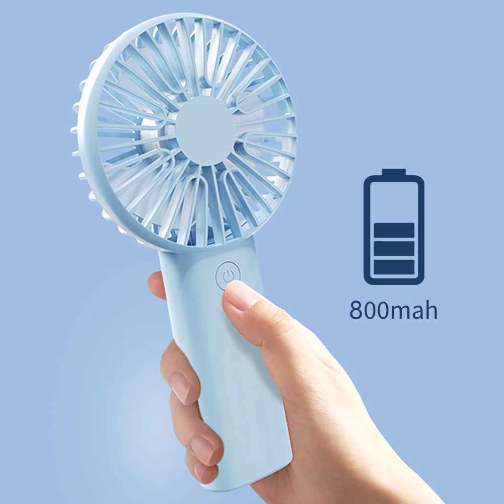 Elektrische Lüfter einfache tragbare Mini -Lüfter Handheld USB wiederaufladbare elektrische Lüfter Desktop Air Cooling Lüfter Outdoor Reise Home Handventilat D240429